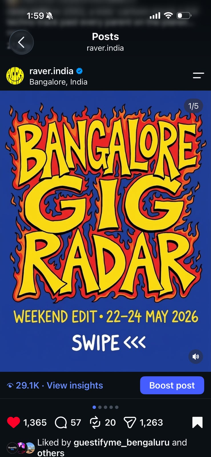 Bangalore Gig Radar cover